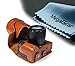 MegaGear Ever Ready Protective Leather Camera Case, Bag for Canon PowerShot G3 X, G3X Digital Camera (Light Brown)