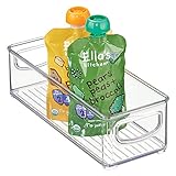 mDesign Baby Food Storage Organizer Bin for Pouches, Formula, Jars - 10