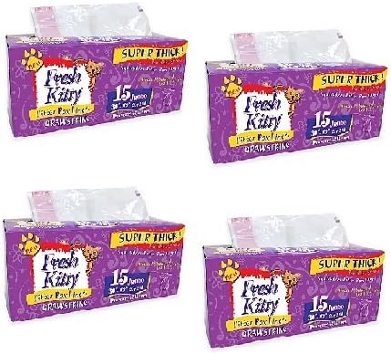 Fresh Kitty 15ct Super Thick Jumbo Drawstring Litter Box Liners (3)