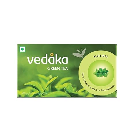 Amazon Brand Vedaka Green Tea, Natural , 25 Bags