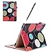 ProCase for iPad Pro 9.7 Case 2016 (Old Model), PU Leather Stand Folio Cover for iPad Pro 9.7 Inch (A1673/A1674/A1675) with 3 Viewing Angles & Pencil Holder & Document Card Pocket -Circles
