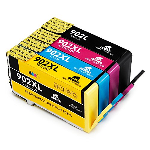 4Pack IKONG Replacement for HP 902 902XL Ink Cartridge Works with HP