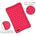 Fintie Silicone Case for All-New Amazon Fire 7 Tablet (7th Generation, 2017 Release) - [Honey Comb Upgraded Version] [Kids Friendly] Light Weight [Anti Slip] Shock Proof Protective Cover, Magenta