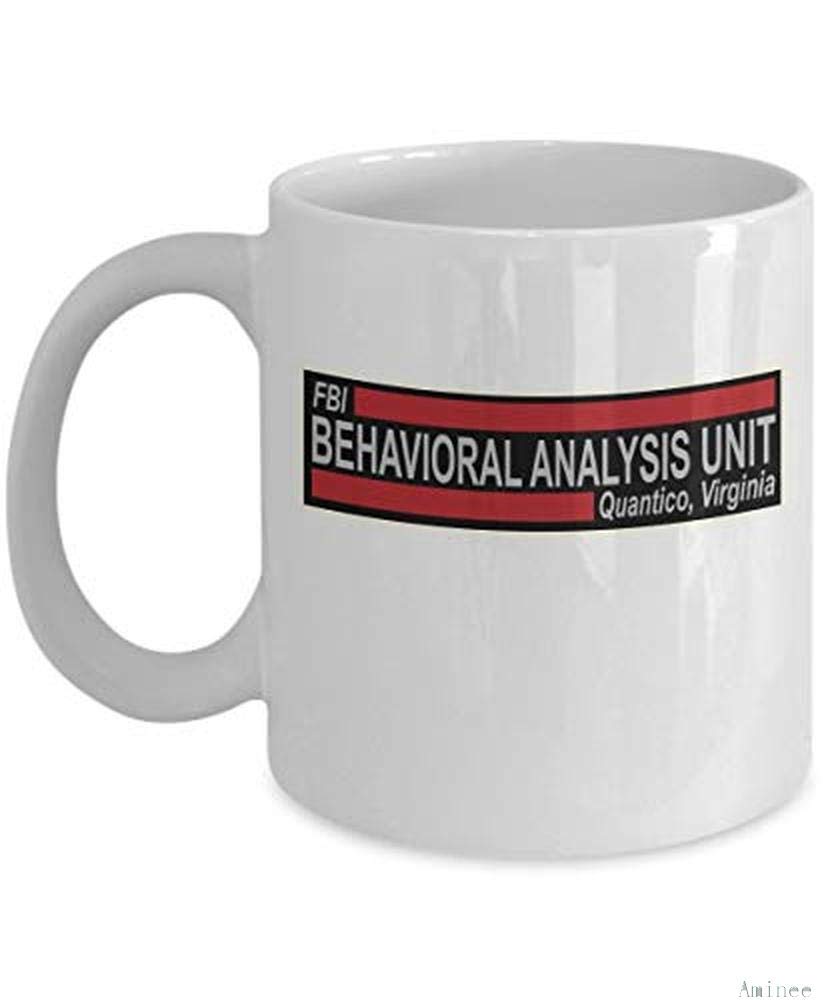 Coffee Mug 11oz-Coffee k Reusable Cups Behavioral Analysis Unit Cup (White) BAU Criminal Minds Tv Show Spencer Reid Gift Decor Shirt Accessories Merchandise Decal Best Mug Gifts