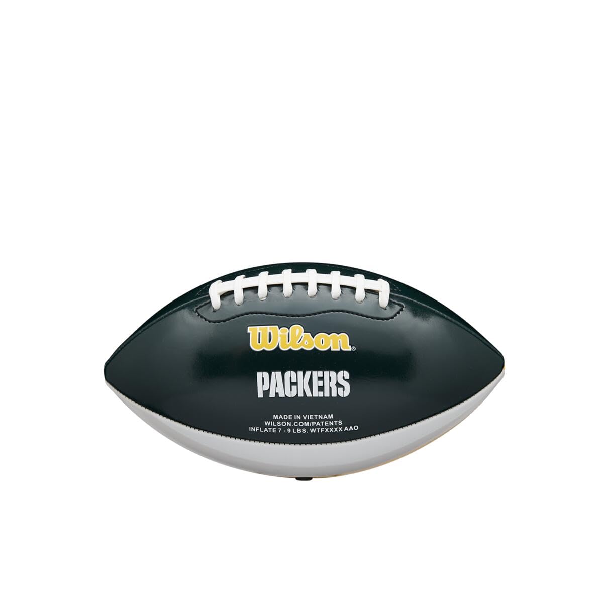 Wilson NFL CITY PRIDE American Football, Green Bay Packers, Mixed Leather, For Recreational Players, Green/Yellow, WTF1523XBGB