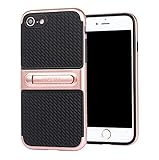 Nicexx iPhone 7 Case with Kickstand and Dual Layer Protection with Soft TPU & Hard PC Premium Luxury Shock Absorbing Shockproof Cover for iPhone 7 (Rose Gold)
