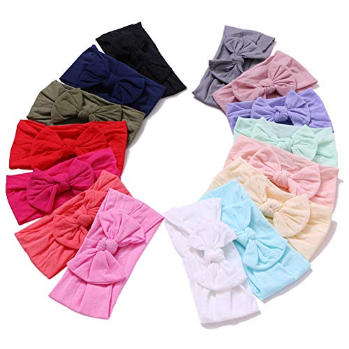 Baby Headbands Turban Knotted, Girl's Hairbands for Newborn, Toddler and Children's (15 Pack-cl23)