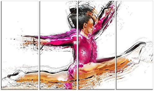 Digital Art PT2544-271 "Gymnastics Split" Sport Canvas Art Print, Large