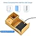 Charging Station Cable Organizer WJZXTEK Bamboo Charging Dock Station Multi Device Desktop Cellphone Stand Phone Holder for iPhone 11 Pro Max Samsung iPad, Compatible with The 4/5/6 Port USB Charger