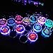 Fitracker 2018 New Style Keychian Accessories Car Key Ring LED Crystal 7 Color Light Changing Gift for Drivers