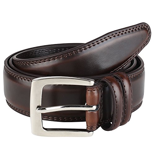 Men's Dress Belt ALL Genuine Leather 1.35 Size Cognac 38