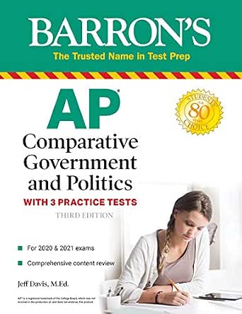 Amazon Com Ap Comparative Government And Politics With 3 Practice Tests Barron S Test Prep Ebook Davis Jeff Kindle Store
