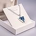 SLM jewelry Necklace ♥ Everlasting fills life ♥ Style Indigo Crystals Blue Medical alloy