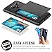 SAMONPOW Galaxy Note 9 Case Hybrid Dual Layer Protective Note 9 Wallet Case Card Holder Shell Anti-Scratch Hard Defence Soft Rubber Bumper Cover Case for Samsung Galaxy Note 9 (2018) - Black