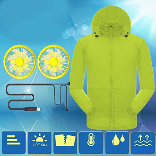 Women Men Summer Cooling Jacket Outdoor Fan Summer Outdoor Air-Conditioned Clothes Suit Cooling Sunscreen Clothing