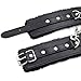 Soft Fur Leather Adjustable Handcuffs, Black