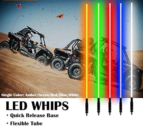 LED QUICK RELEASE WHIP (Blue, 6 Feet)