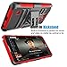 LG Stylo 2 Case, LG Stylus 2/Stylus 2 Plus/Stylo 2V/Stylo 2 Plus Holster Belt, Tekcoo [Hoplite] Shock Absorbing [Red] Locking Clip Defender Heavy Full Body Kickstand Carrying Armor Cases Cover