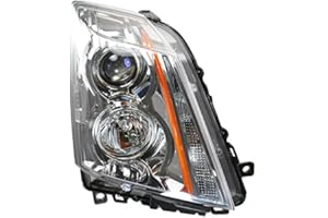 TRQ Passenger Side Headlight Assembly Halogen Compatible with 2008-2013 Cadillac CTS 2014 Cadillac CTS Coupe Wagon GM2503309