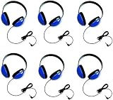 Califone 2800-BL Listening First Headphones in Blue (Set of 6)