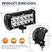 Led Light Bar,YITAMOTOR 4PCS 36W 7Inch Spot LED Work Light Pods Off Road Driving Light Fog Lights Waterproof Truck Tractor Car Boat Motorcycle 4WD ATV SUV, 2 Years Warranty