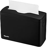 Stardrix Countertop Paper Towel Dispenser, Black Hand Towel Holder for Multifold/C-Fold/Z-Fold Towels, Spring Loaded Single Sheet Dispensing, Non-Slip Base, Compact Design for Home or Commercial
