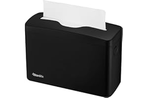 Stardrix Countertop Paper Towel Dispenser, Black Hand Towel Holder for Multifold/C-Fold/Z-Fold Towels, Single Sheet Dispensing, Non-Slip Base, Compact Design for Kitchen, Bathroom, or Commercial Use