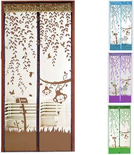 Lariy Summer Style Mesh Prevent Mosquito Net on the Door Magnets Window Curtains Blue