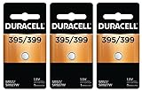 Duracell D395/399B Watch/Calculator Battery, 3 Pack