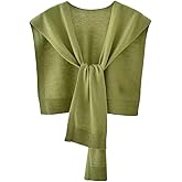 WaJuemy Sweater Shawl Wraps for Women Sweater Knitted Knotted Shawls Travel Casual Scarf Cape Shoulder Tops Fashion Wrap