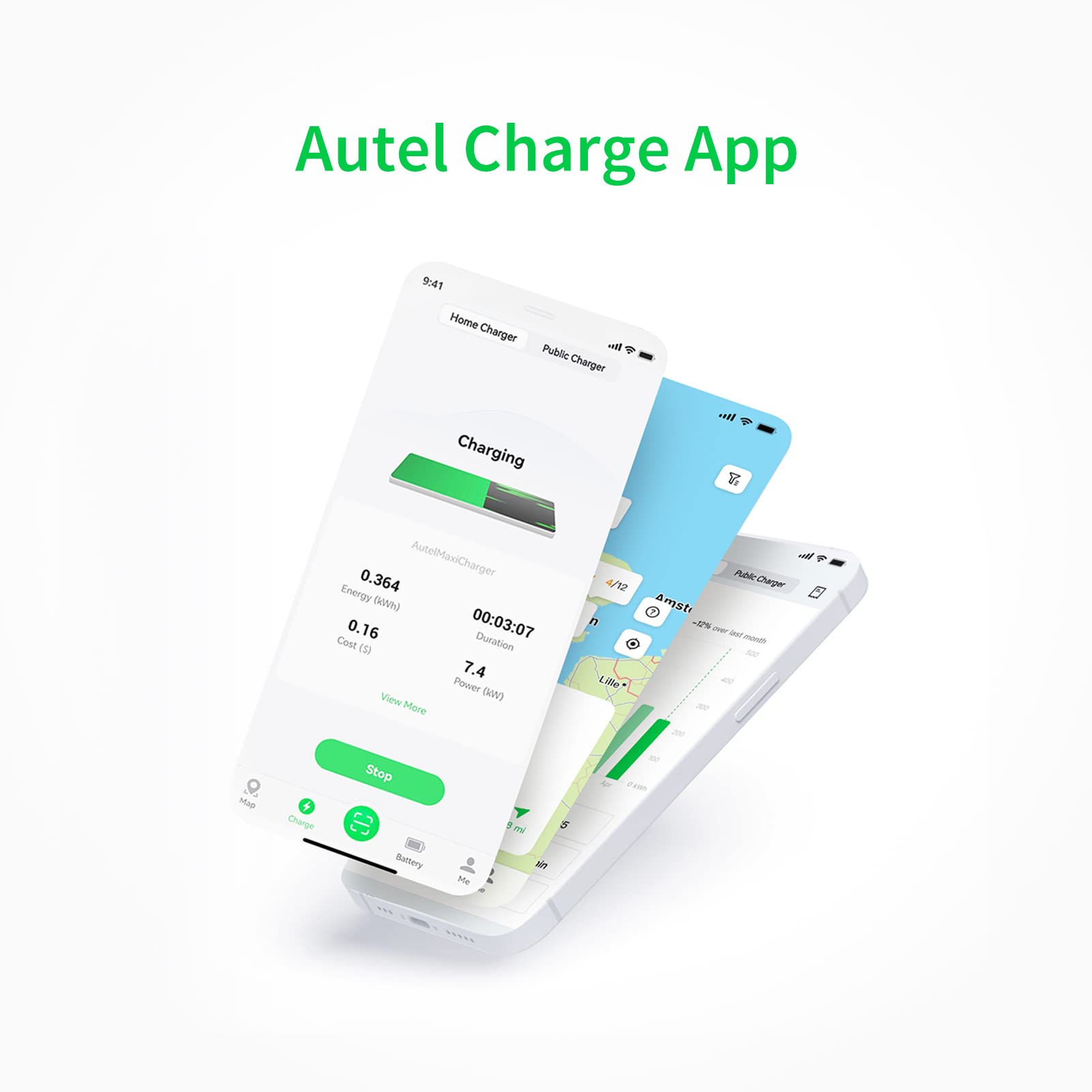 Autel MaxiCharger Home Smart AI Electric Vehicle (EV) Charger, 40 Amp Level 2 Wi-Fi and Bluetooth Enabled EVSE, Indoor/Outdoor Car Charging Station, with in-Body Holster and 25-Foot Cable（14-50 Plug）