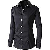 Beninos Womens Dress Shirts Long Sleeve Button Down Shirt Work Wear