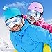 Mpow OTG Ski Goggles, Snowboard Skate Goggles, Over Glasses Ski Goggles for Men Women Youth, Snow Goggles with Interchangeable Anti-Fog Spherical Double Lens, UV400 Protection, Helmet Compatible