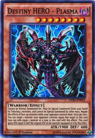 Yu-Gi-Oh! - Destiny HERO - Plasma (DESO-EN012) - Destiny Soldiers - 1st Edition - Super Rare