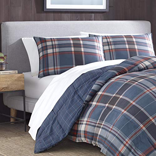 Eddie Bauer Shasta Lake Comforter Set, King, Navy Pricepulse