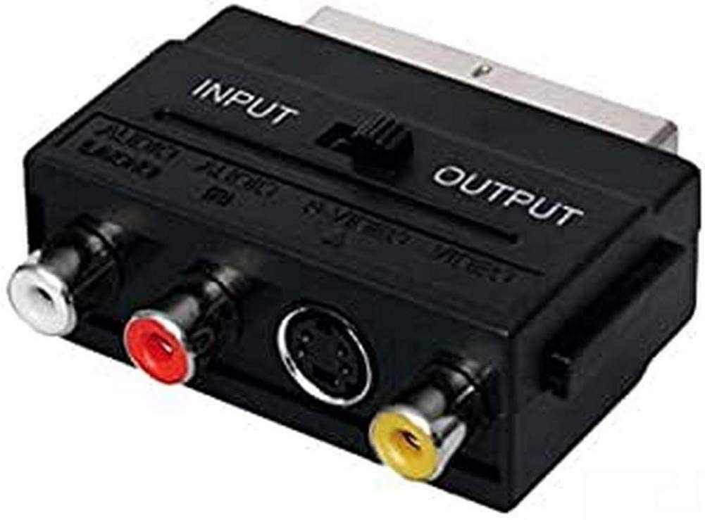 SENCOR SAV 151-000 SCART Connector - 3x RCA/M+S-Video Connector, Audio/Video Adapter, SCART-3RCA+SVID INOUT