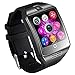 Mgaolo Q18 Smart Watch Smartwatch Bluetooth Sweatproof Touchscreen Phone with Camera TF/SIM Card Slot for Android and iPhone Smartphones for Kids Girls Boys Men Women (Black)