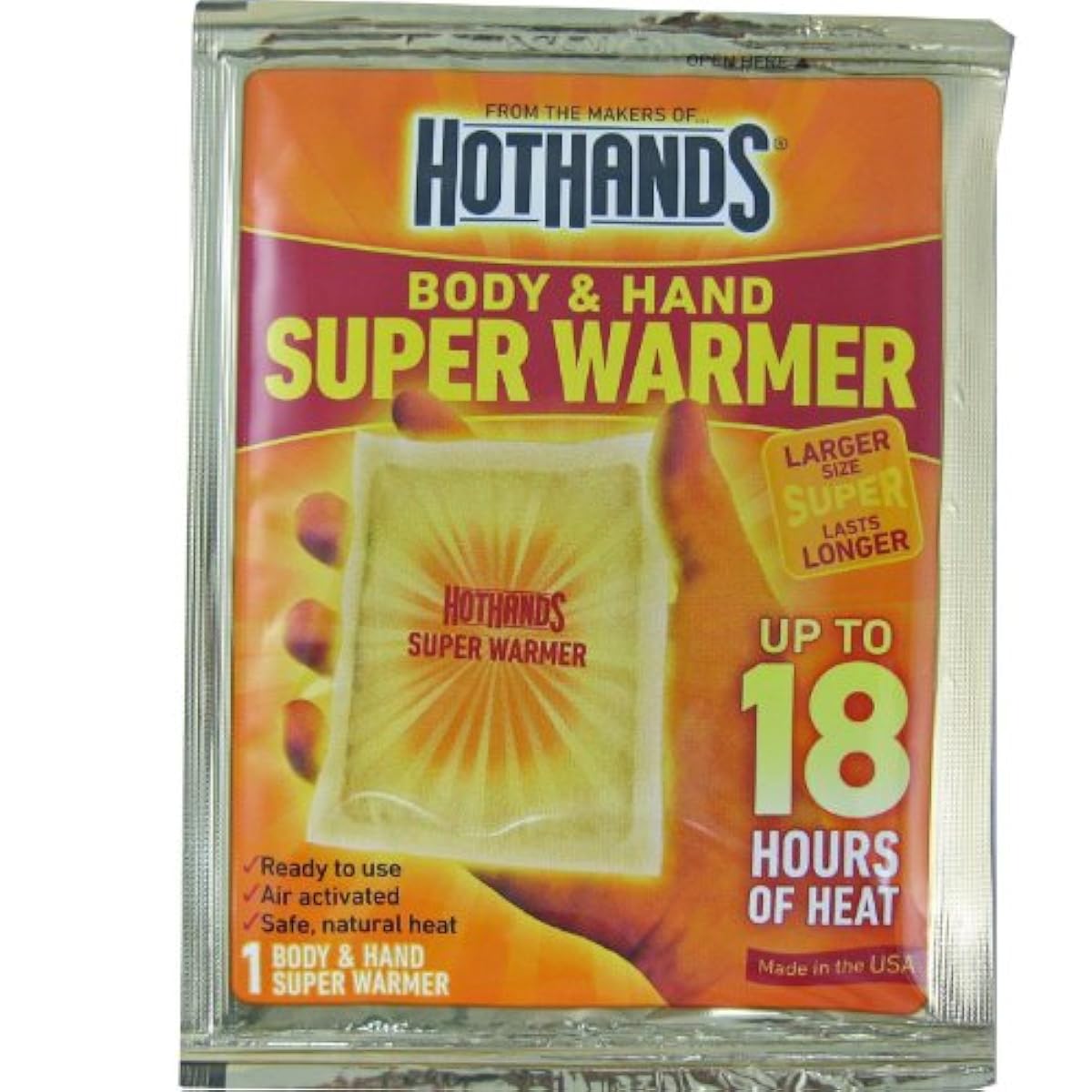 HotHands Hand and Body Super Warmer Pack of 4,Up To 18 Hours Of Heat