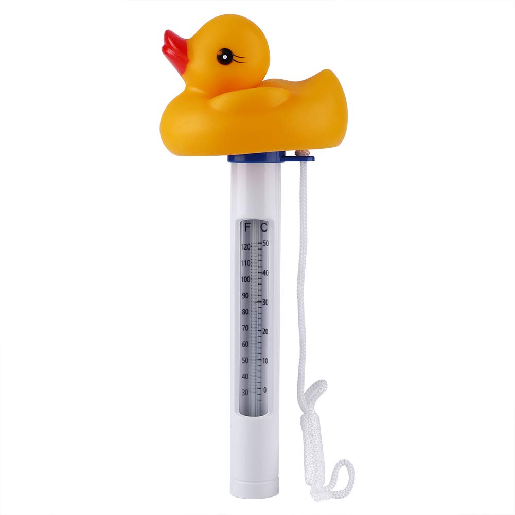Water Thermometer Cartoon Mini Floating Bath Temperature Tester for Kids' Swimming Pool Spas Baby Bath Child shower(Duck)