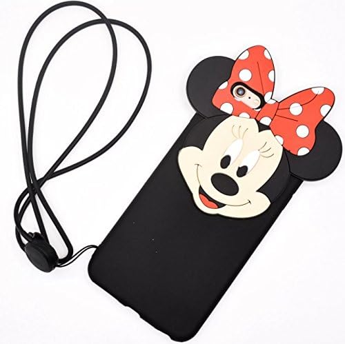 iPhone 6/6S plus 5.5" Case, kiyogoods Fashion Cute Japanese Cartoon Sailor black cat mickey mouse Minnie silicone Protective carrying Case for Apple iPhone 6/6S plus [5.5inch] (minnie)