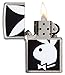 Zippo Playboy Bunny Pocket Lighter, Brushed Chrome