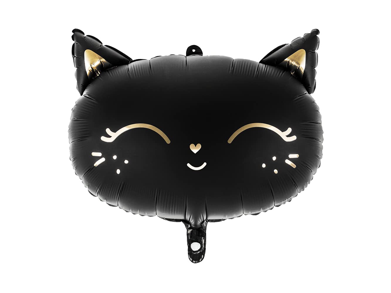 PartyDeco Cat Foil Balloon -Black & Gold Cat Balloon, Perfect for Halloween Party, Animal Party And Event Decoration