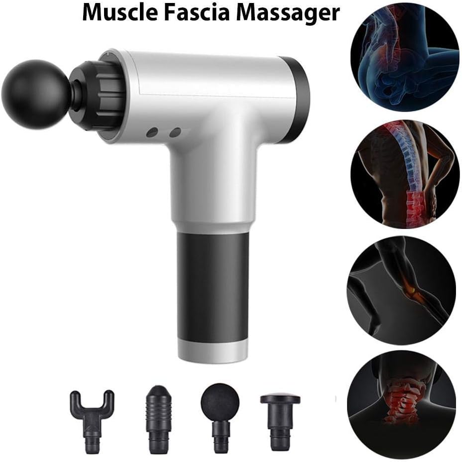 Muscle Massager, Electric Handheld Deep Muscle Fascia Massager With 4