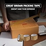 1ABOVE Brown Packing Tape 3 Rolls 48mm x 66m 54 micron Heavy Duty view 6