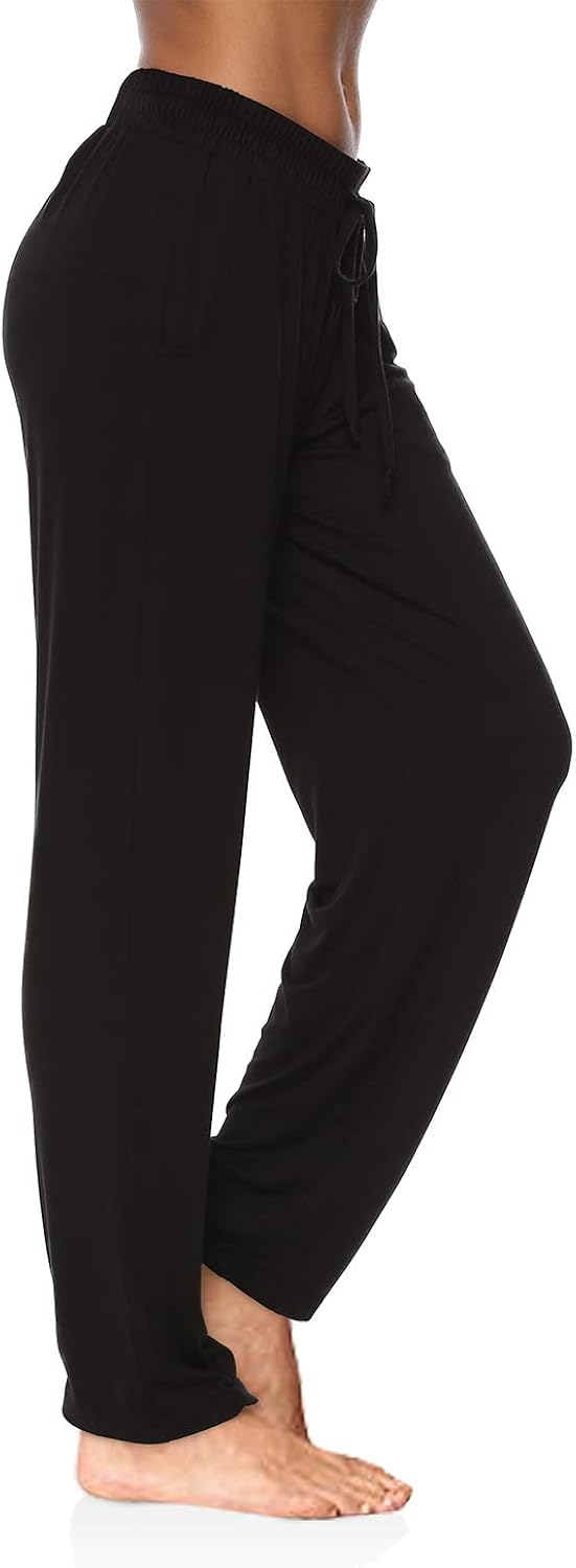 DIBAOLONG Womens Yoga Pants Wide Leg Comfy Drawstring Loose Straight Lounge Running Workout Legging: Clothing
