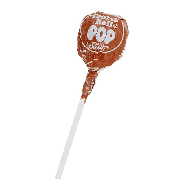 TOOTSIE POPS LIMITED EDITION INDIVIDUALLY WRAPPED SINGLE FLAVOR LOLLIPOPS WITH TOOTSIE ROLL CENTER, CARAMEL, 12.6 OUNCE