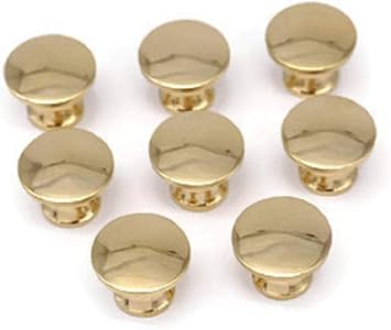 8 Small Knobs Solid Polished Brass Miniature Drawer Knob Antique