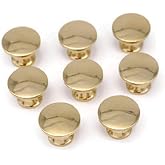 Restore Hardware 8 Small Knobs Solid Polished Brass Miniature Drawer Knob Antique Style 1/2" Diameter X 1/2" Projection