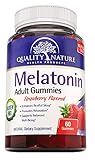 Melatonin Adult Gummies- Natural Sleeping Pills with Extra Strength - 5 Mg Melatonin Gummy Per Serving - Enhances Quality of Sleep- Improves Well-being Strawberry Flavored - Gluten-free - ALL Natural - Pareve & Halal Certified