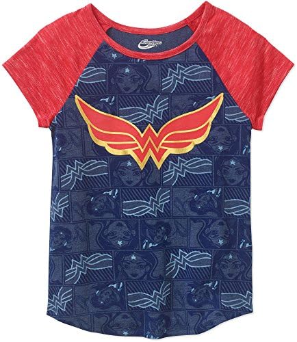DC Super Hero for Girls T Shirt Wonder Woman WW Shield Logo Tee (14-16 XL)